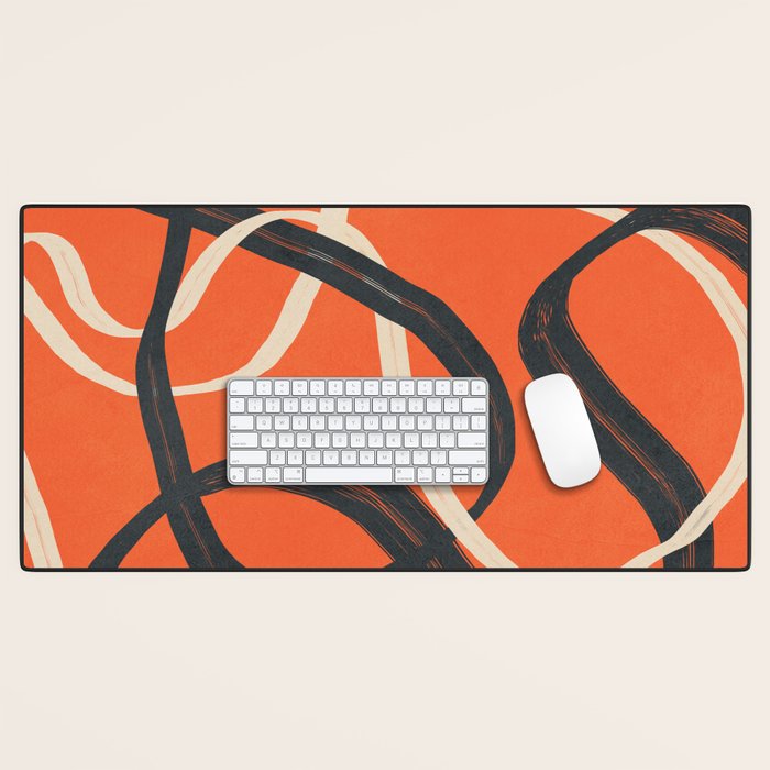 Minimal Abstract Lines Dance 2 Desk Mat Gallery Image 1