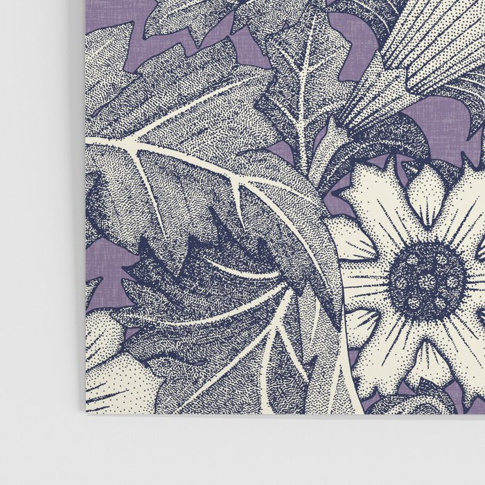 acanthus navy blue violet Poster Gallery Image 3