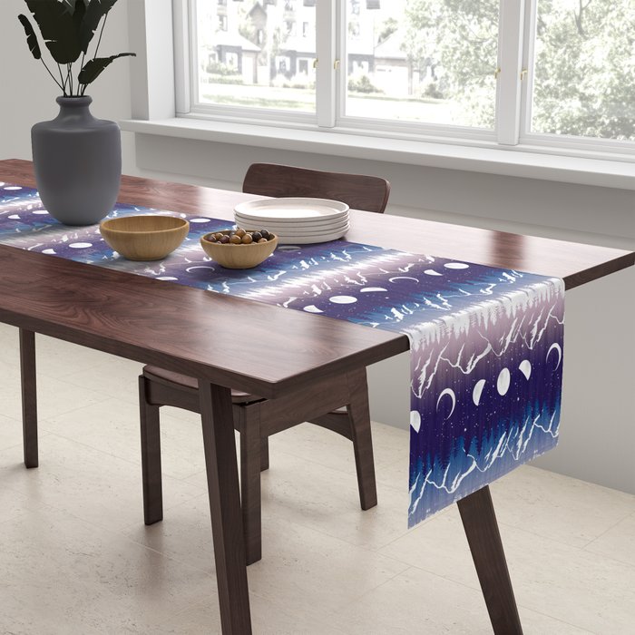 Mountains & Moons Stripe Table Runner Gallery Image 2
