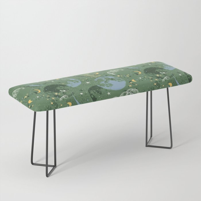 Greenish starry lunar sky Bench Gallery Image 1