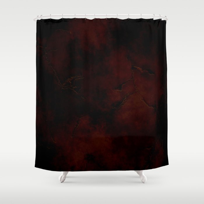 Grunge dark black red Shower Curtain Gallery Image 1