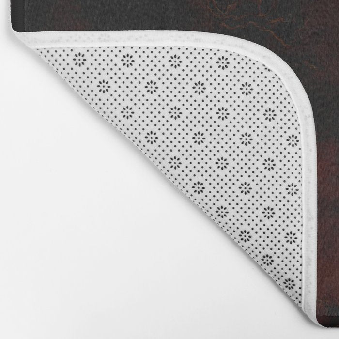 Grunge dark black red Bath Mat Gallery Image 2