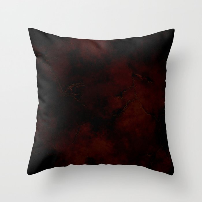 Grunge dark black red Throw Pillow Gallery Image 6