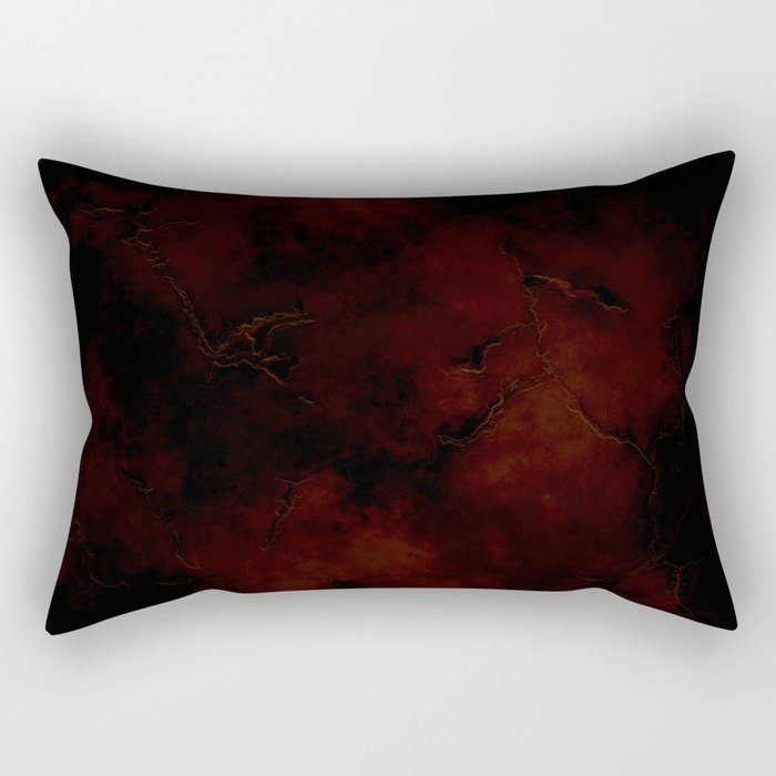 Grunge dark black red Rectangular Pillow Gallery Image 2