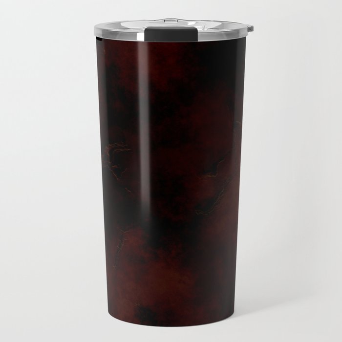 Grunge dark black red Travel Mug Gallery Image 1