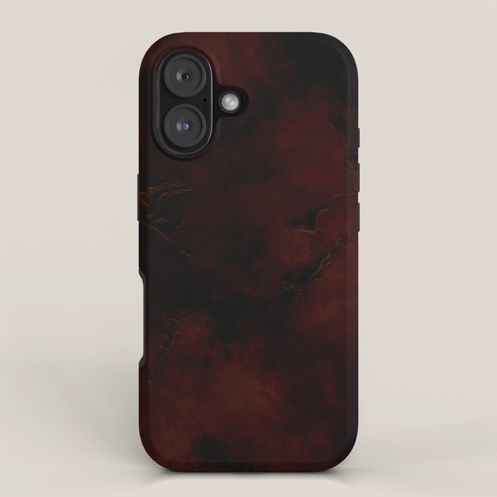 Grunge dark black red iPhone Case Gallery Image 1