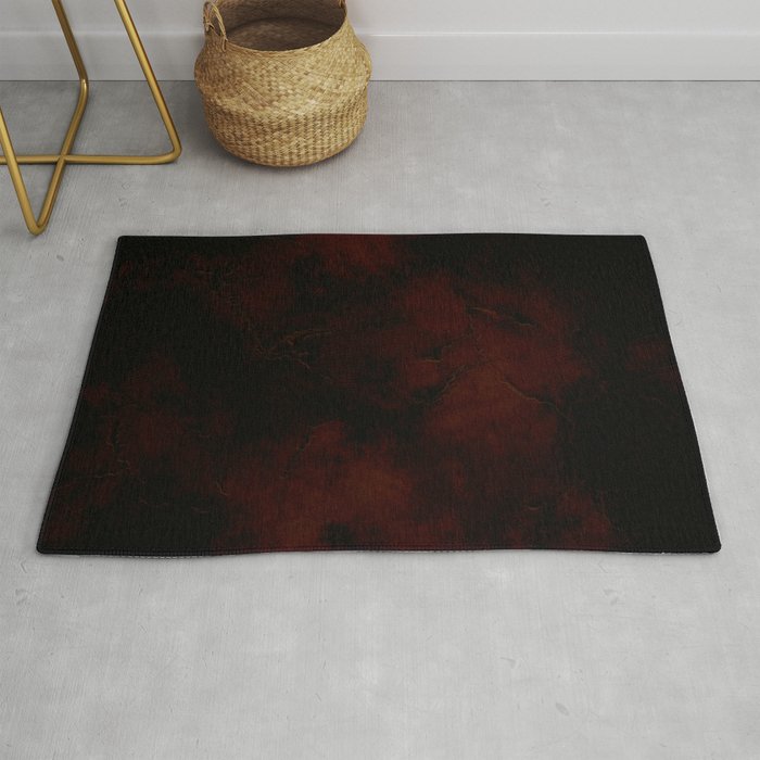 Grunge dark black red Rug Gallery Image 1