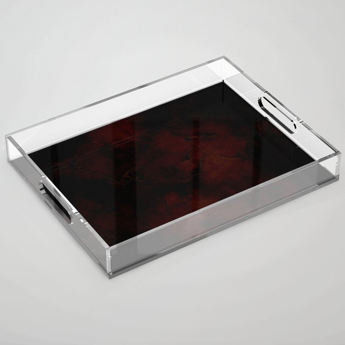 Grunge dark black red Acrylic Tray Gallery Image 1