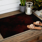 Grunge dark black red Outdoor Rug Gallery Image 2