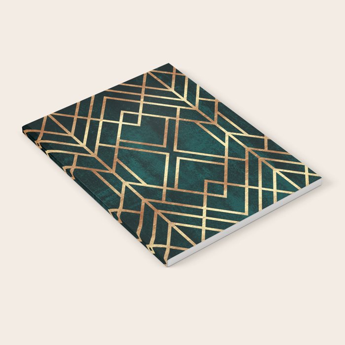Dark Teal Geo Notebook Gallery Image 2
