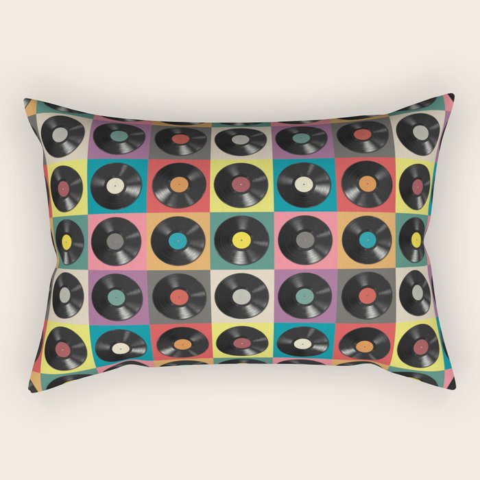 Vinyl Record Rectangular Pillow Gallery Image 1