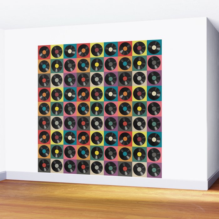 Vinyl Record Wall Mural Gallery Image 2