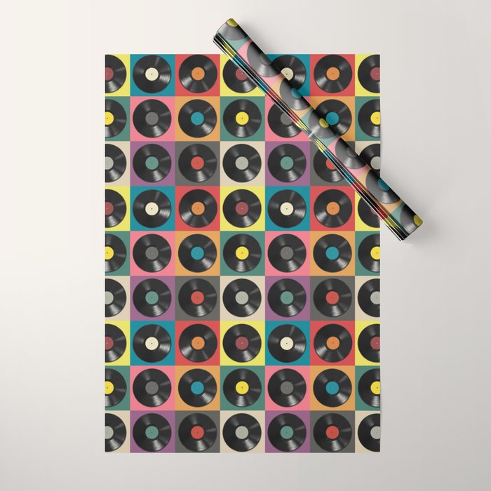 Vinyl Record Wrapping Paper Gallery Image 1