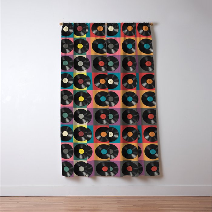 Vinyl Record Window Curtain Gallery Image 3