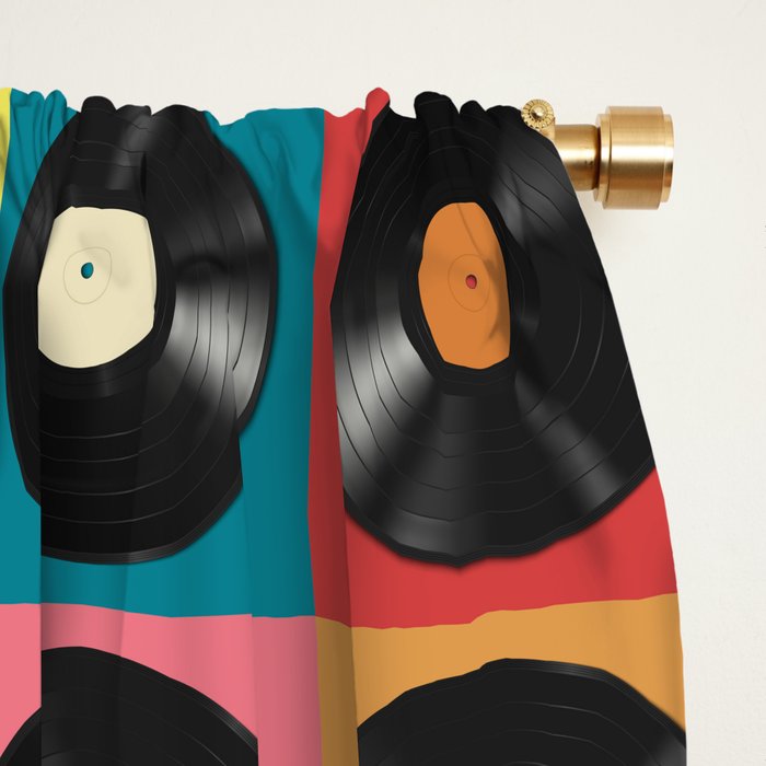 Vinyl Record Window Curtain Gallery Image 2