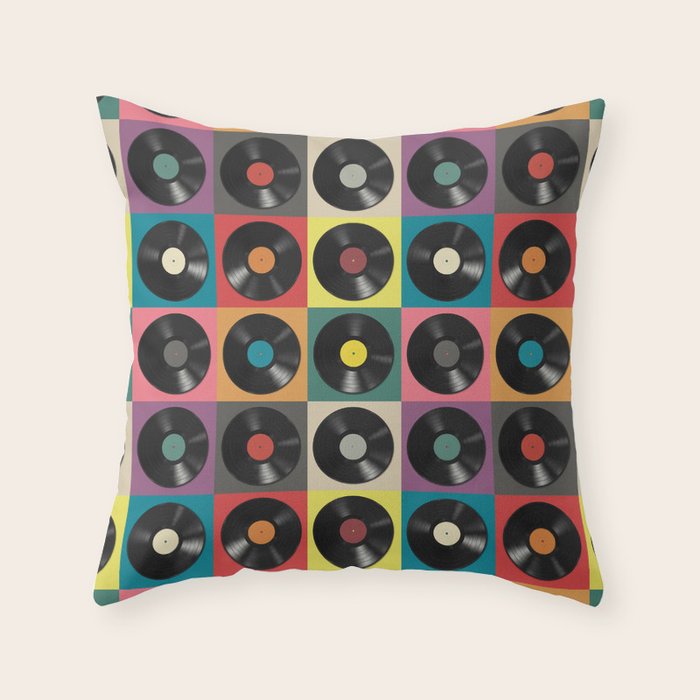 Vinyl Record Throw Pillow Gallery Image 6