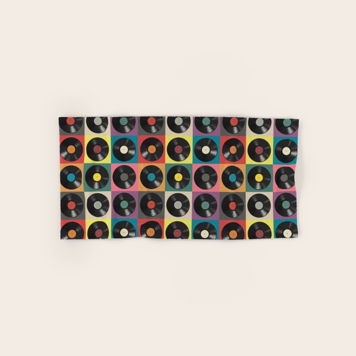 Vinyl Record Bath Towel Gallery Image 1