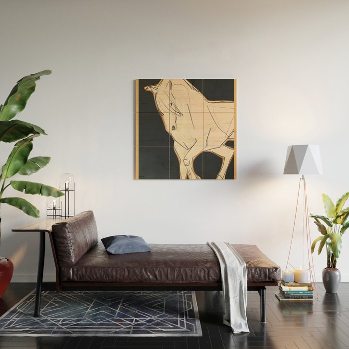 White Horse 2 Wood Wall Art Gallery Image 2
