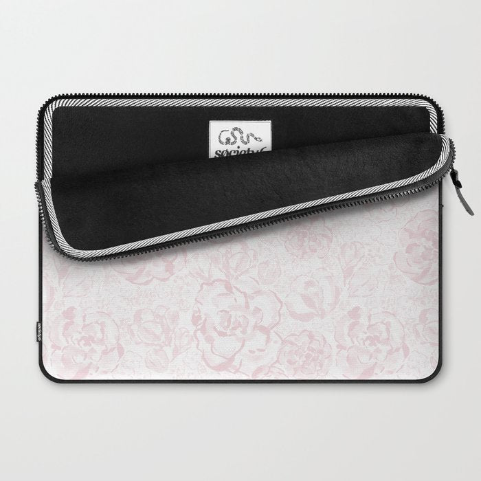 Rose garden floral watercolor - baby pink pattern Laptop Sleeve Gallery Image 2