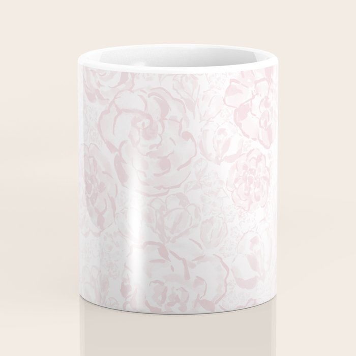Rose garden floral watercolor - baby pink pattern Coffee Mug Gallery Image 4