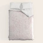 Rose garden floral watercolor - baby pink pattern Comforter Gallery Image 6