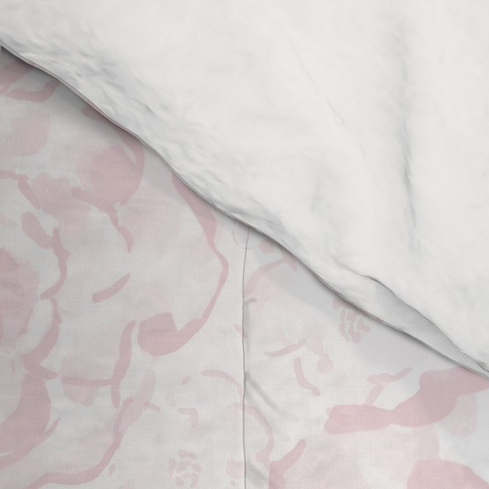 Rose garden floral watercolor - baby pink pattern Comforter Gallery Image 4