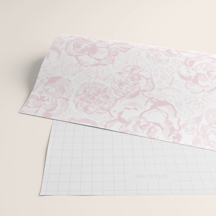 Rose garden floral watercolor - baby pink pattern Wrapping Paper Gallery Image 2