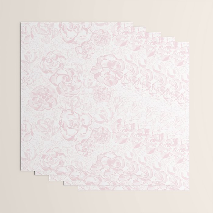 Rose garden floral watercolor - baby pink pattern Wrapping Paper Gallery Image 3