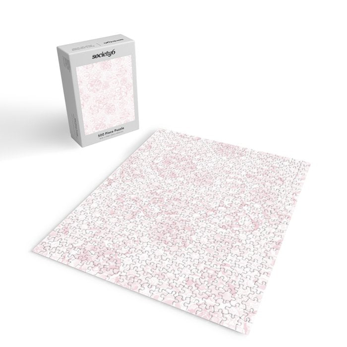 Rose garden floral watercolor - baby pink pattern Jigsaw Puzzle Gallery Image 2