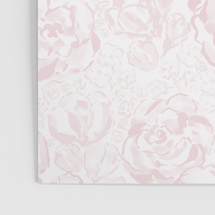 Rose garden floral watercolor - baby pink pattern Poster Gallery Image 3