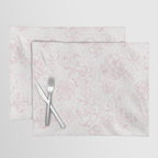Rose garden floral watercolor - baby pink pattern Placemat Gallery Image 1