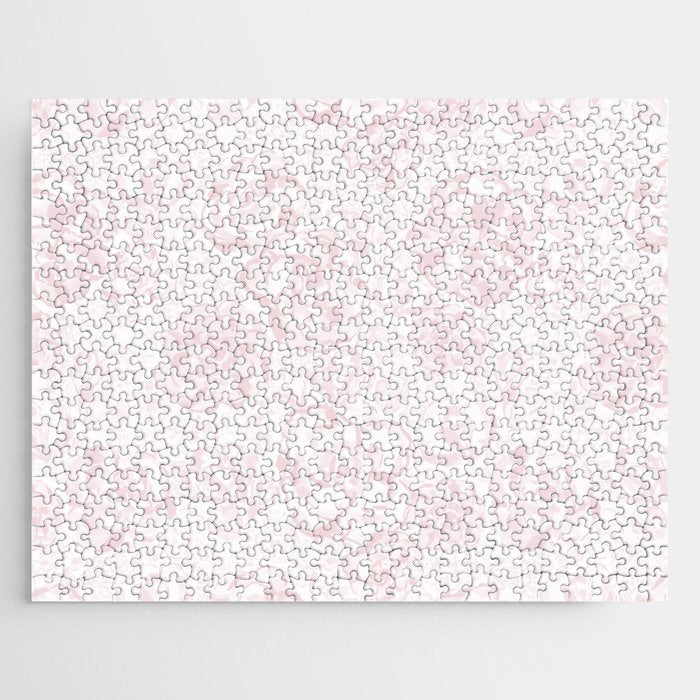 Rose garden floral watercolor - baby pink pattern Jigsaw Puzzle Gallery Image 1