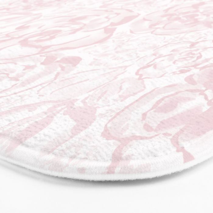Rose garden floral watercolor - baby pink pattern Bath Mat Gallery Image 3