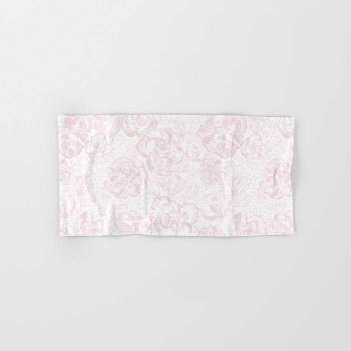 Rose garden floral watercolor - baby pink pattern Bath Towel Gallery Image 1