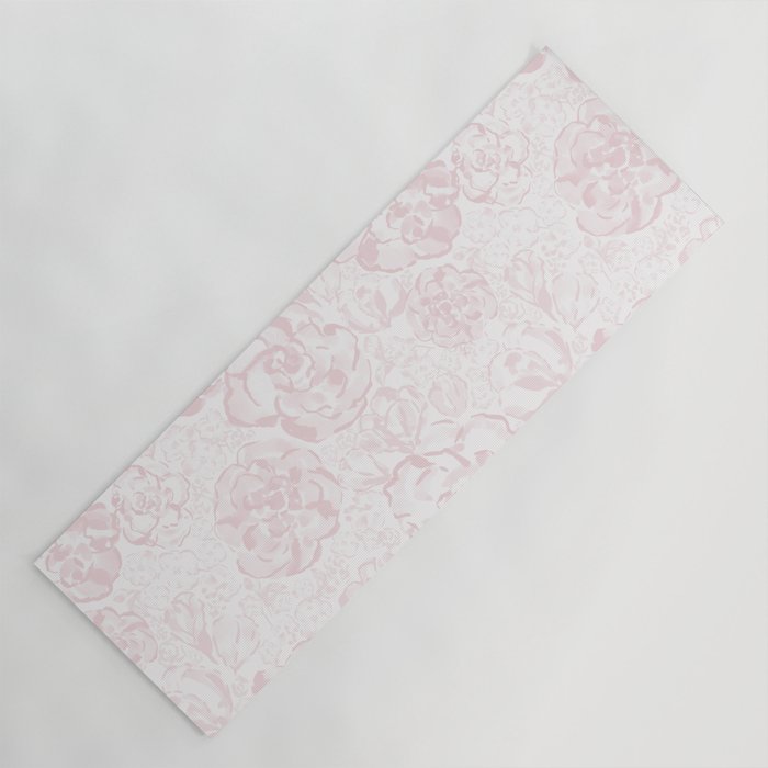 Rose garden floral watercolor - baby pink pattern Yoga Mat Gallery Image 1