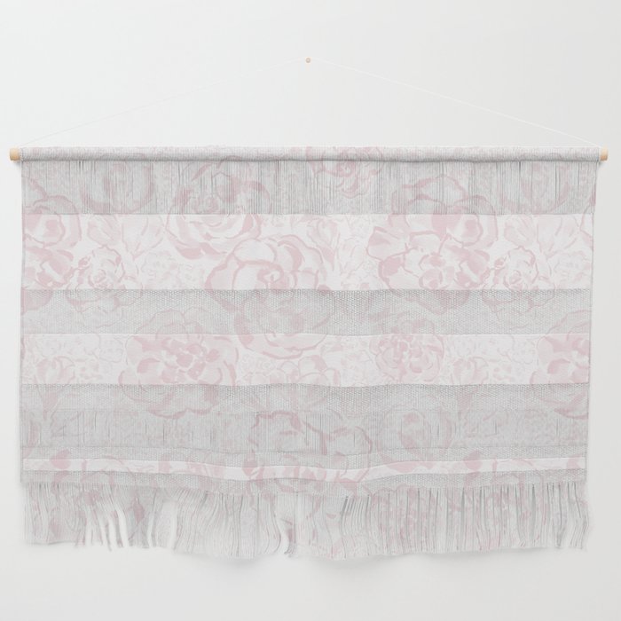 Rose garden floral watercolor - baby pink pattern Wall Hanging Gallery Image 1
