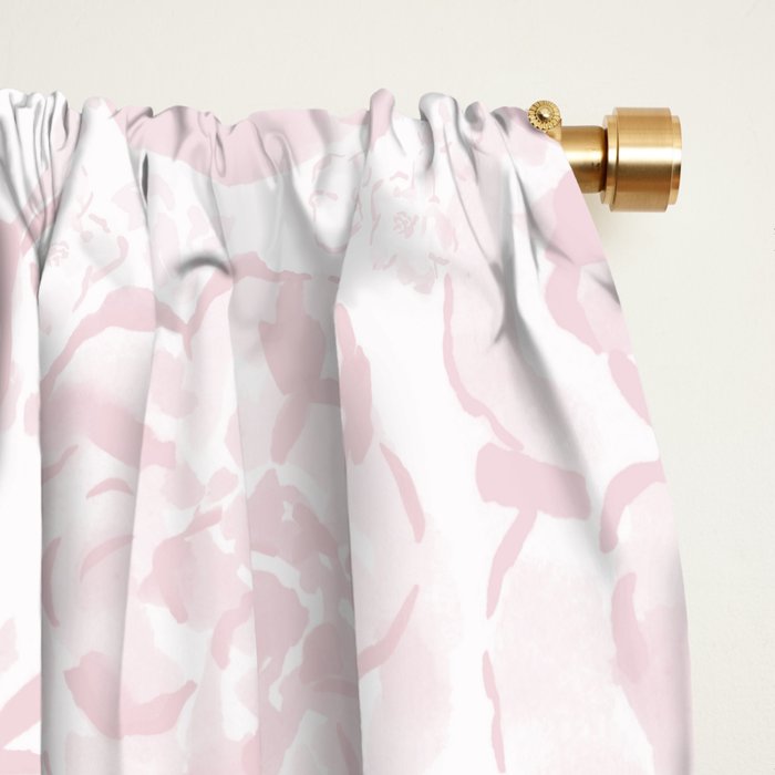 Rose garden floral watercolor - baby pink pattern Window Curtain Gallery Image 2