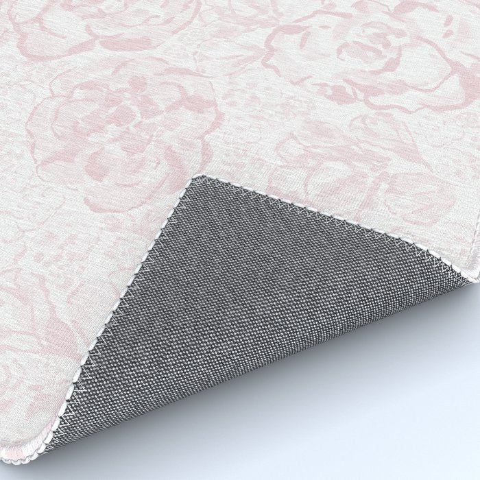 Rose garden floral watercolor - baby pink pattern Rug Gallery Image 4