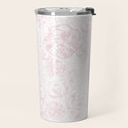 Rose garden floral watercolor - baby pink pattern Travel Mug Gallery Image 2