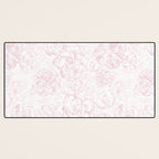 Rose garden floral watercolor - baby pink pattern Desk Mat Gallery Image 3