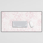 Rose garden floral watercolor - baby pink pattern Desk Mat Gallery Image 1