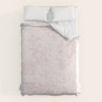 Rose garden floral watercolor - baby pink pattern Duvet Cover Gallery Image 6