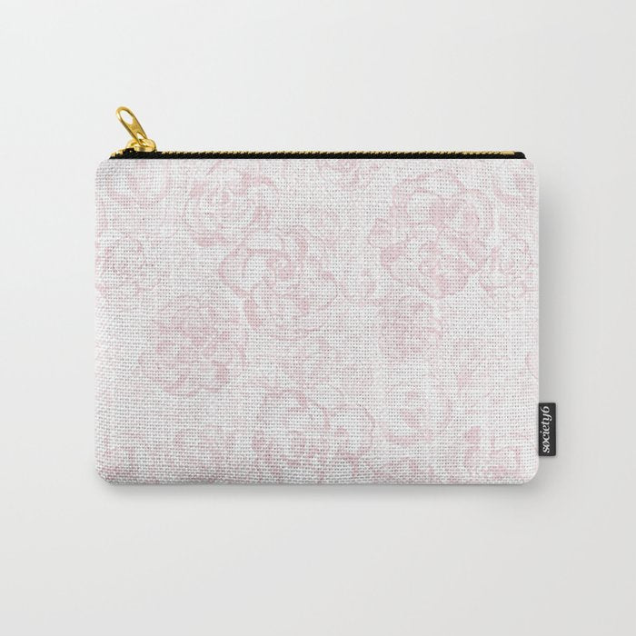 Rose garden floral watercolor - baby pink pattern Carry All Pouch Gallery Image 1