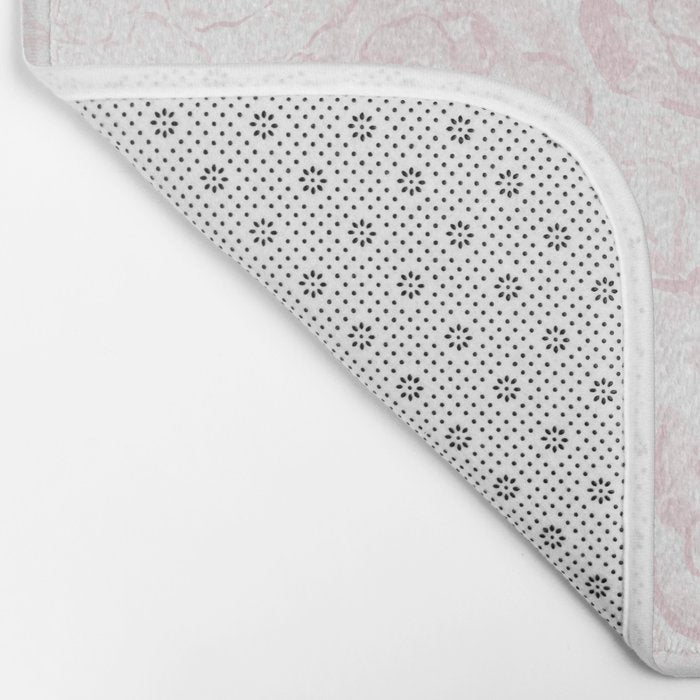 Rose garden floral watercolor - baby pink pattern Bath Mat Gallery Image 2