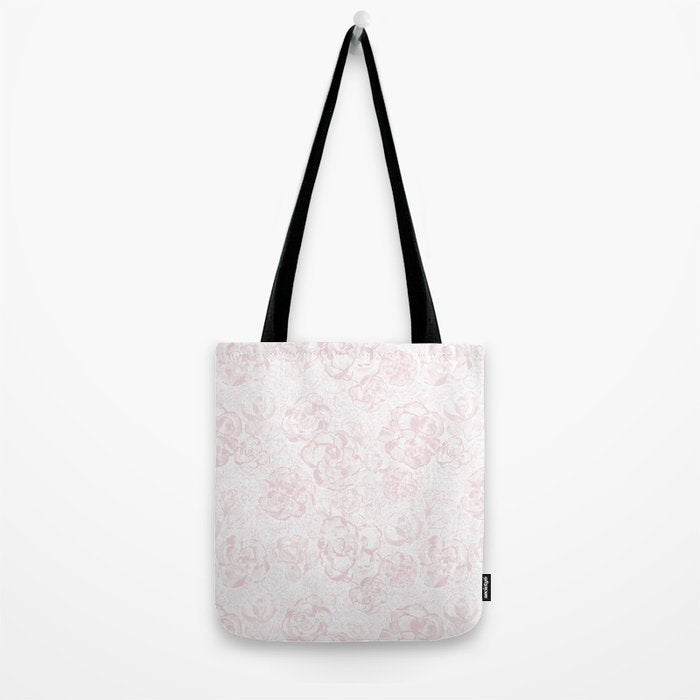 Rose garden floral watercolor - baby pink pattern Tote Bag Gallery Image 2