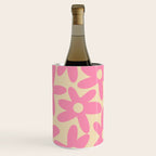 Pink Daisy Time Cute Contemporary Retro Floral Pattern Wine Chiller Gallery Image 2