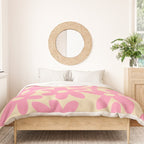 Pink Daisy Time Cute Contemporary Retro Floral Pattern Duvet Cover Gallery Image 3