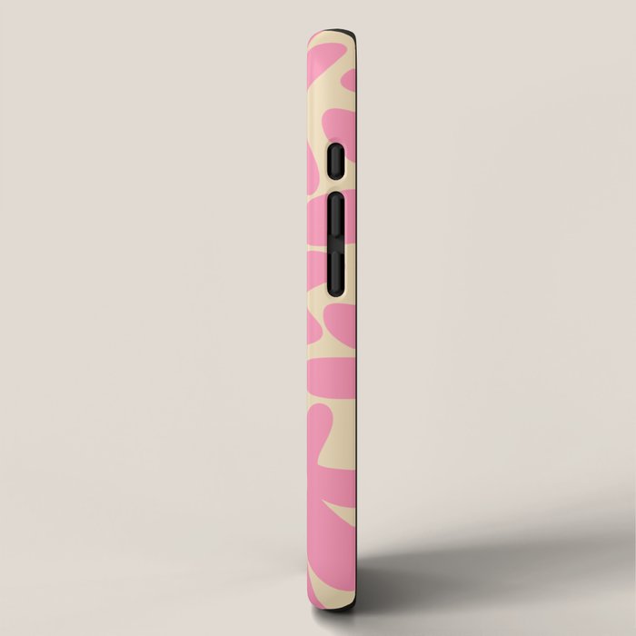 Pink Daisy Time Cute Contemporary Retro Floral Pattern iPhone Case Gallery Image 2