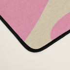 Pink Daisy Time Cute Contemporary Retro Floral Pattern Desk Mat Gallery Image 4