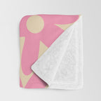Pink Daisy Time Cute Contemporary Retro Floral Pattern Throw Blanket Gallery Image 3